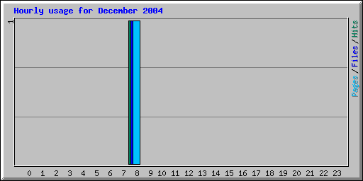 Hourly usage for December 2004