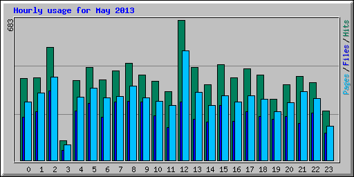 Hourly usage for May 2013