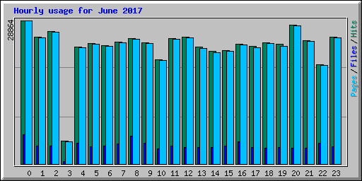 Hourly usage for June 2017