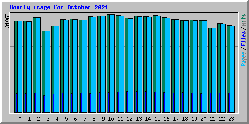 Hourly usage for October 2021