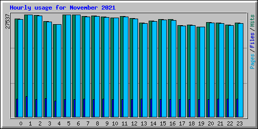 Hourly usage for November 2021