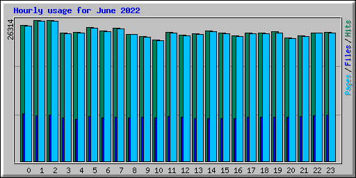 Hourly usage for June 2022