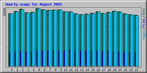 Hourly usage for August 2022