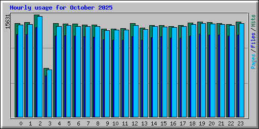 Hourly usage for October 2025